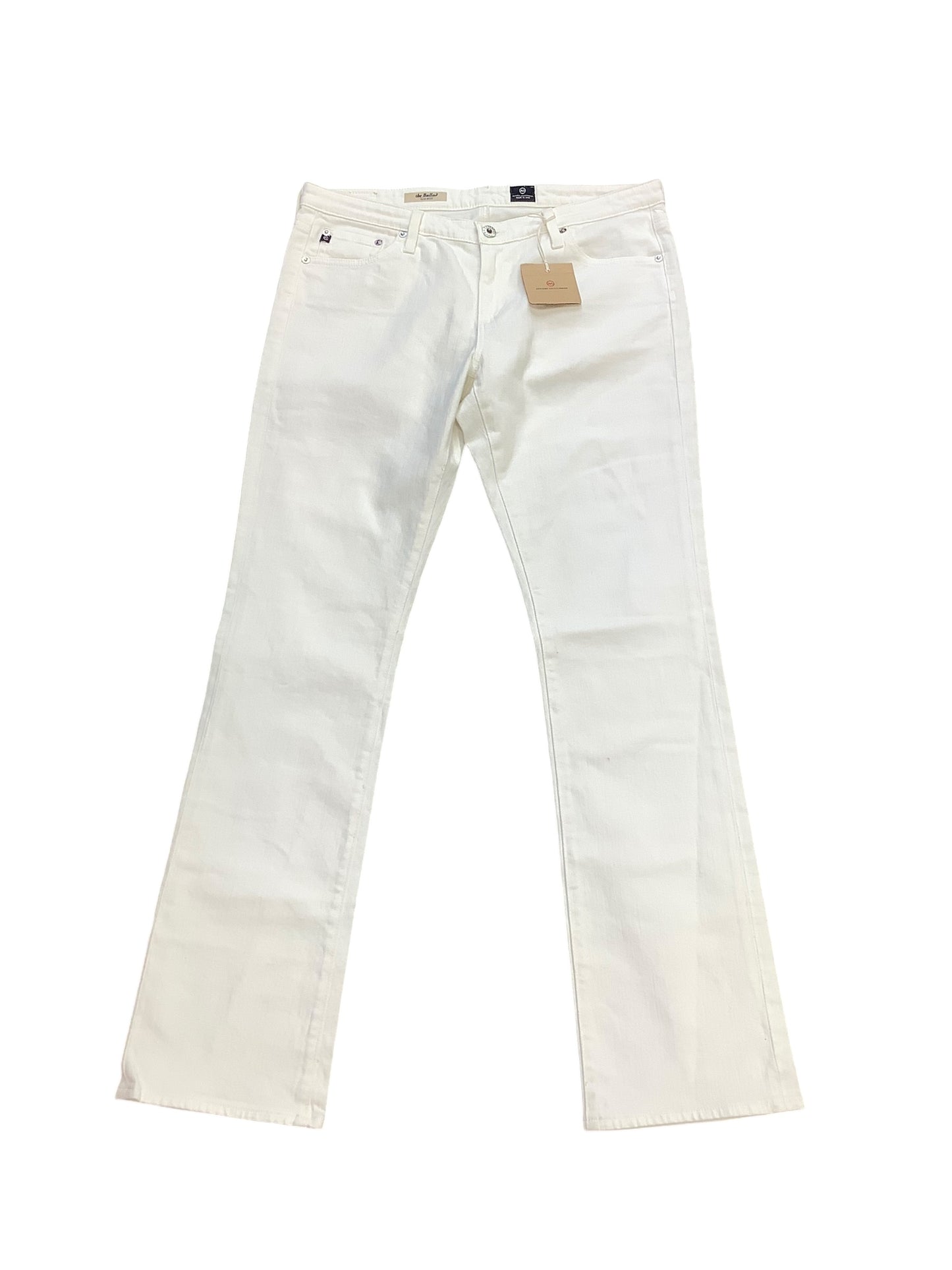 Jeans Boot Cut By Adriano Goldschmied In White Denim, Size: 14