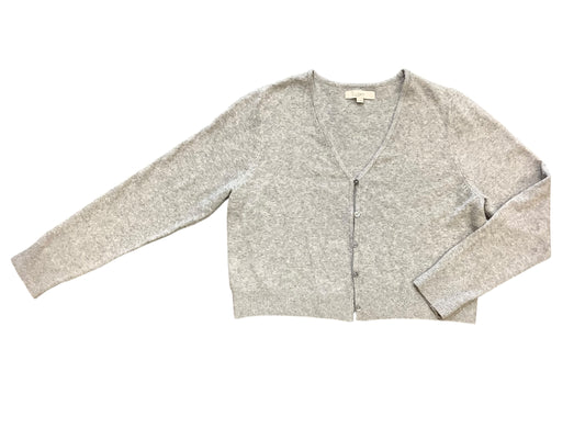 Sweater Cardigan By Loft In Grey, Size: Xl