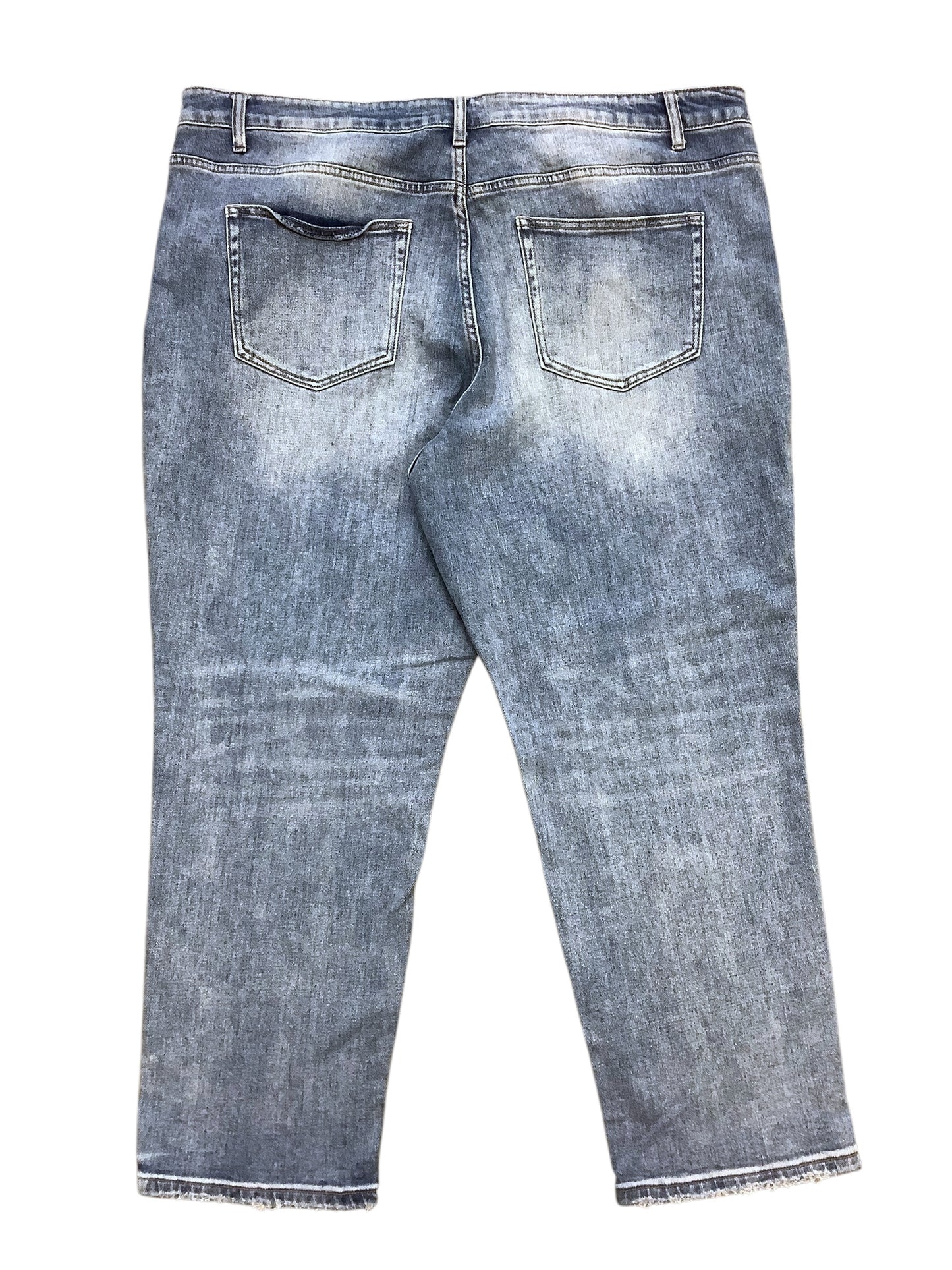 Jeans Straight By Vervet In Blue Denim, Size: 22