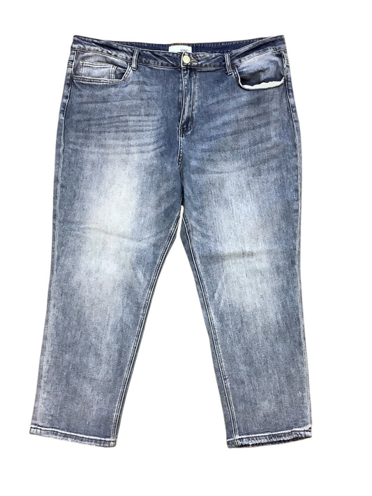 Jeans Straight By Vervet In Blue Denim, Size: 22