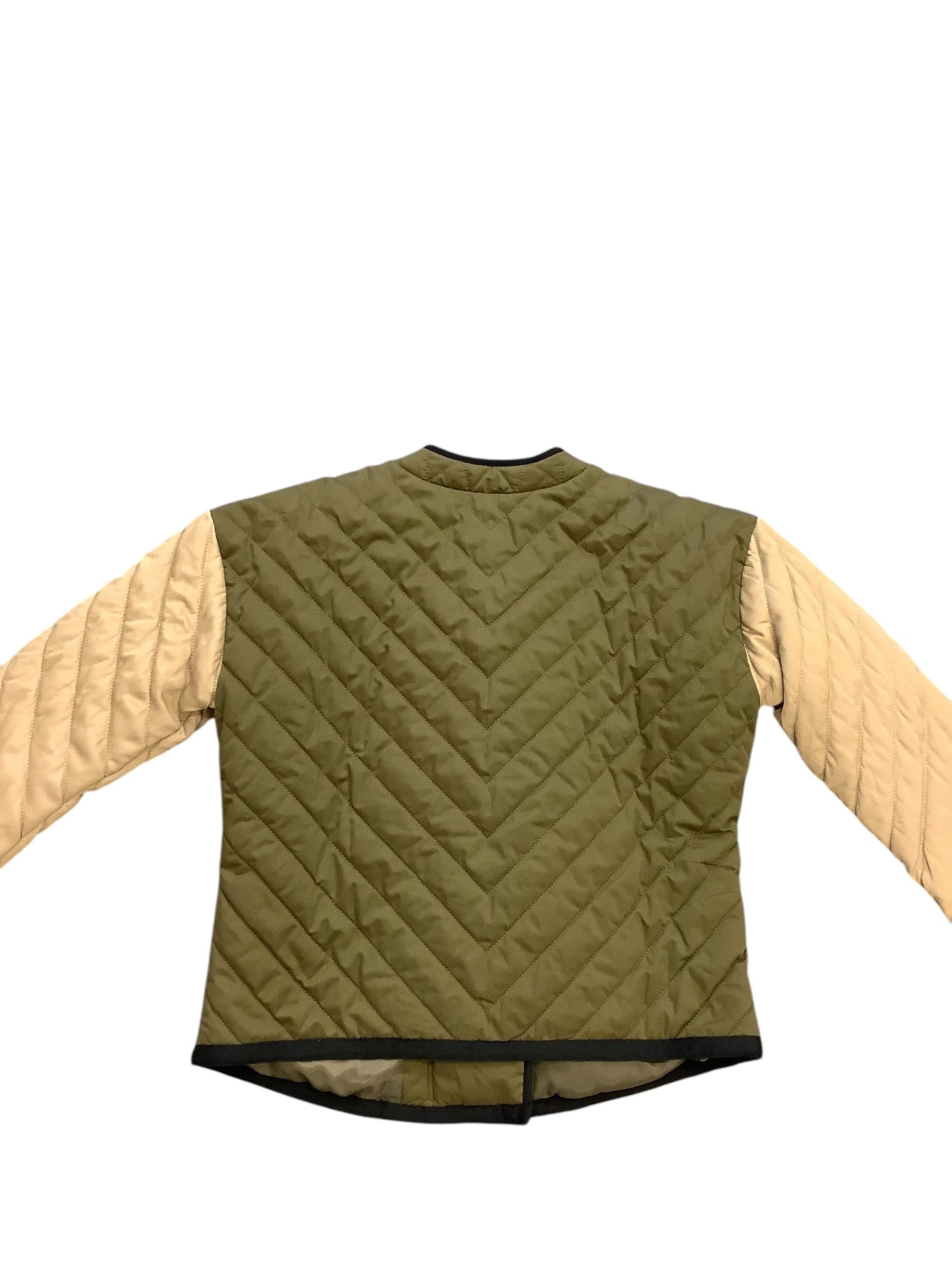 Jacket Puffer & Quilted By Frame In Green, Size: L