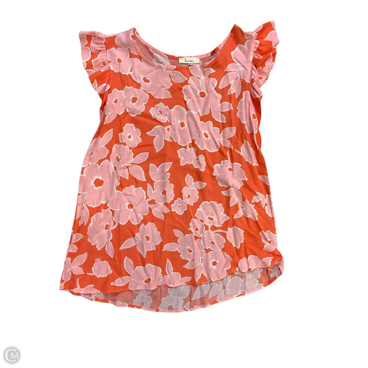 Top Sleeveless By Clothes Mentor In Orange & Pink, Size: S