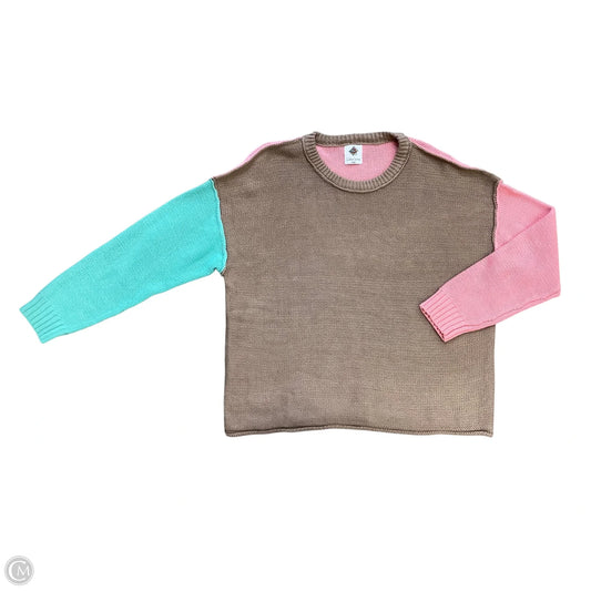Sweater By Cmc In Brown & Pink, Size: L