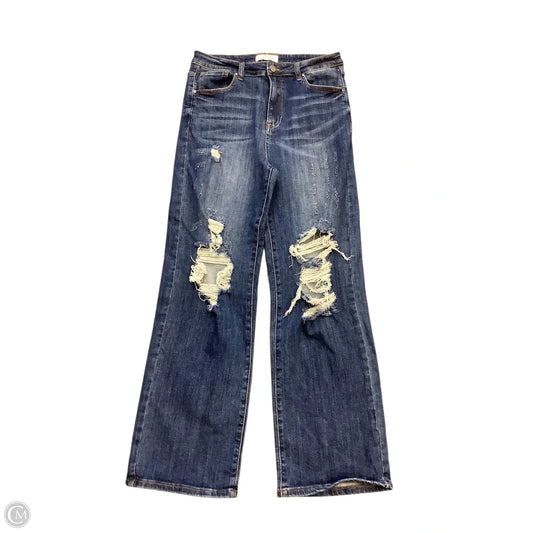 Jeans Wide Leg By Risen In Blue Denim, Size: 16