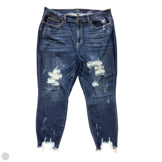 Jeans Skinny By Judy Blue In Blue Denim, Size: 24W