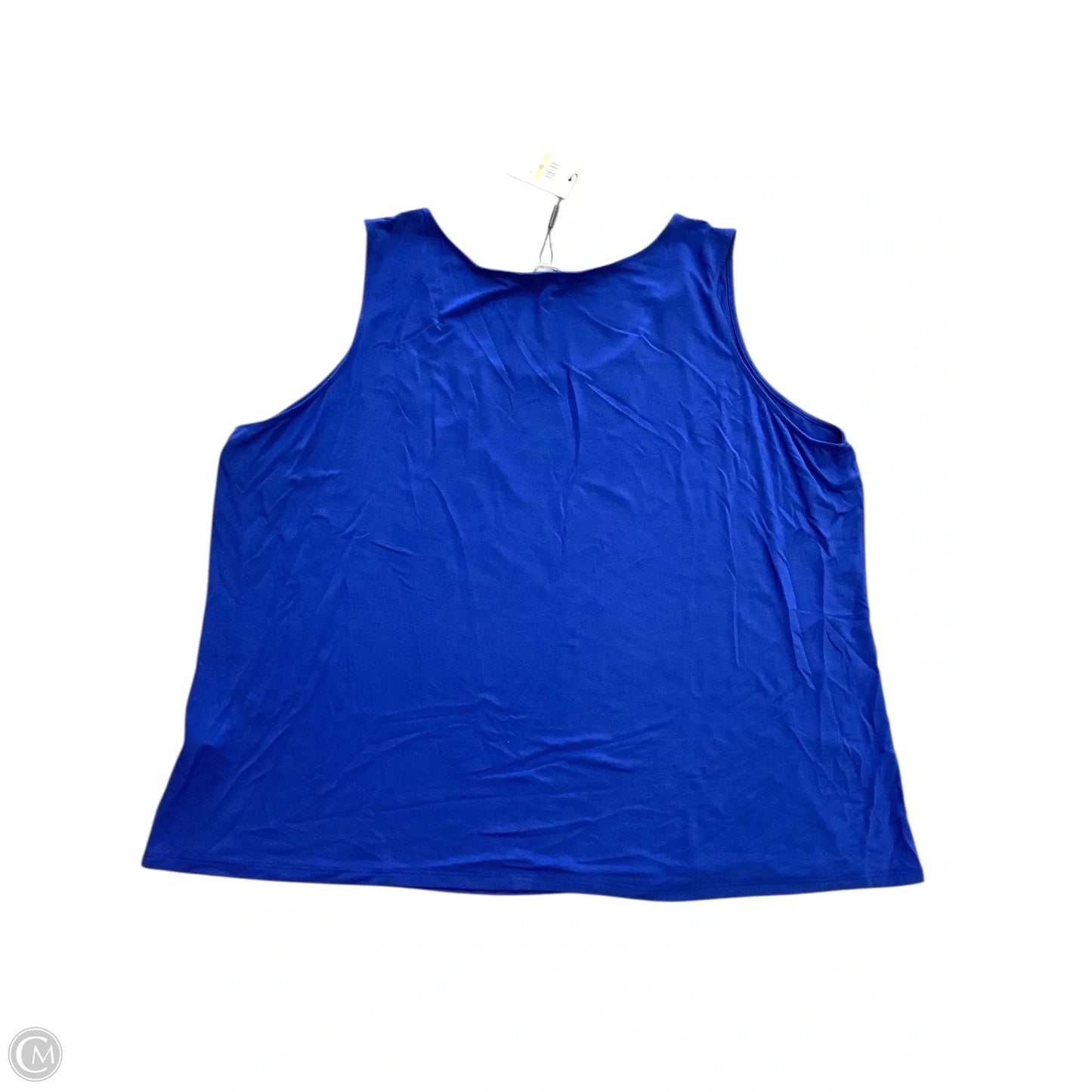 Blouse Sleeveless By Calvin Klein In Blue, Size: 3x