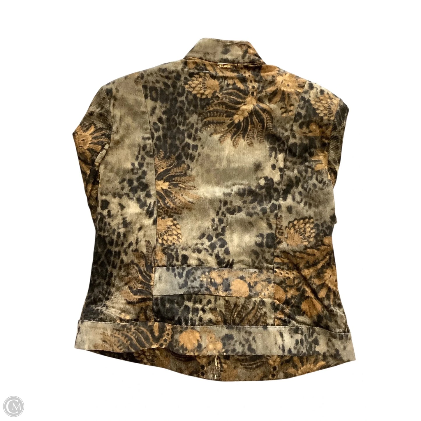 Jacket Luxury Designer By St John Collection In Brown & Grey, Size: L