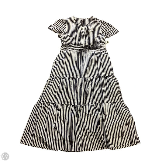 Dress Casual Maxi By Quince In Blue & White, Size: Xl