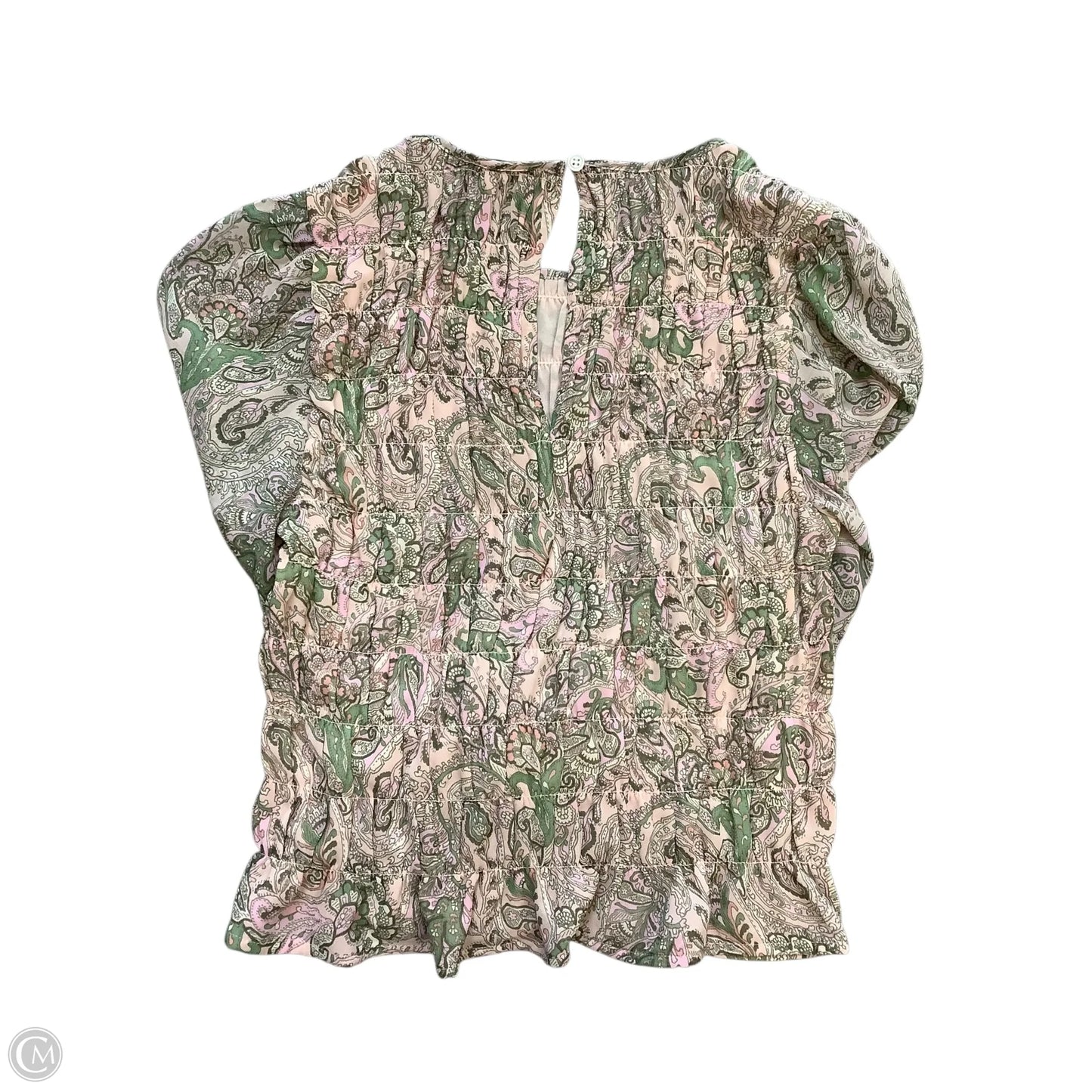 Blouse Long Sleeve By Sanctuary In Green & Pink, Size: M