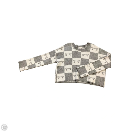 Sweater By Sincerely Jules In Grey & White, Size: L
