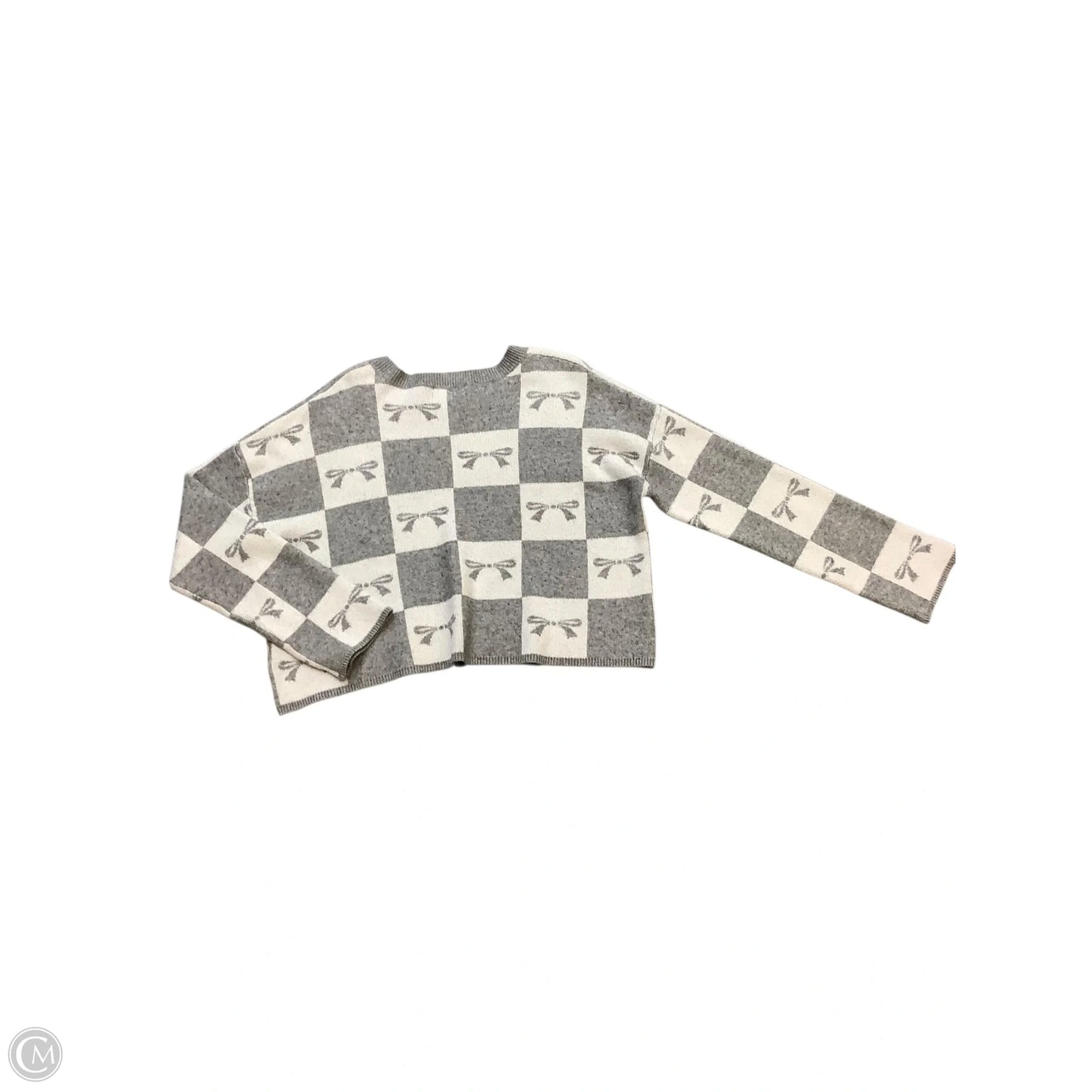 Sweater By Sincerely Jules In Grey & White, Size: L