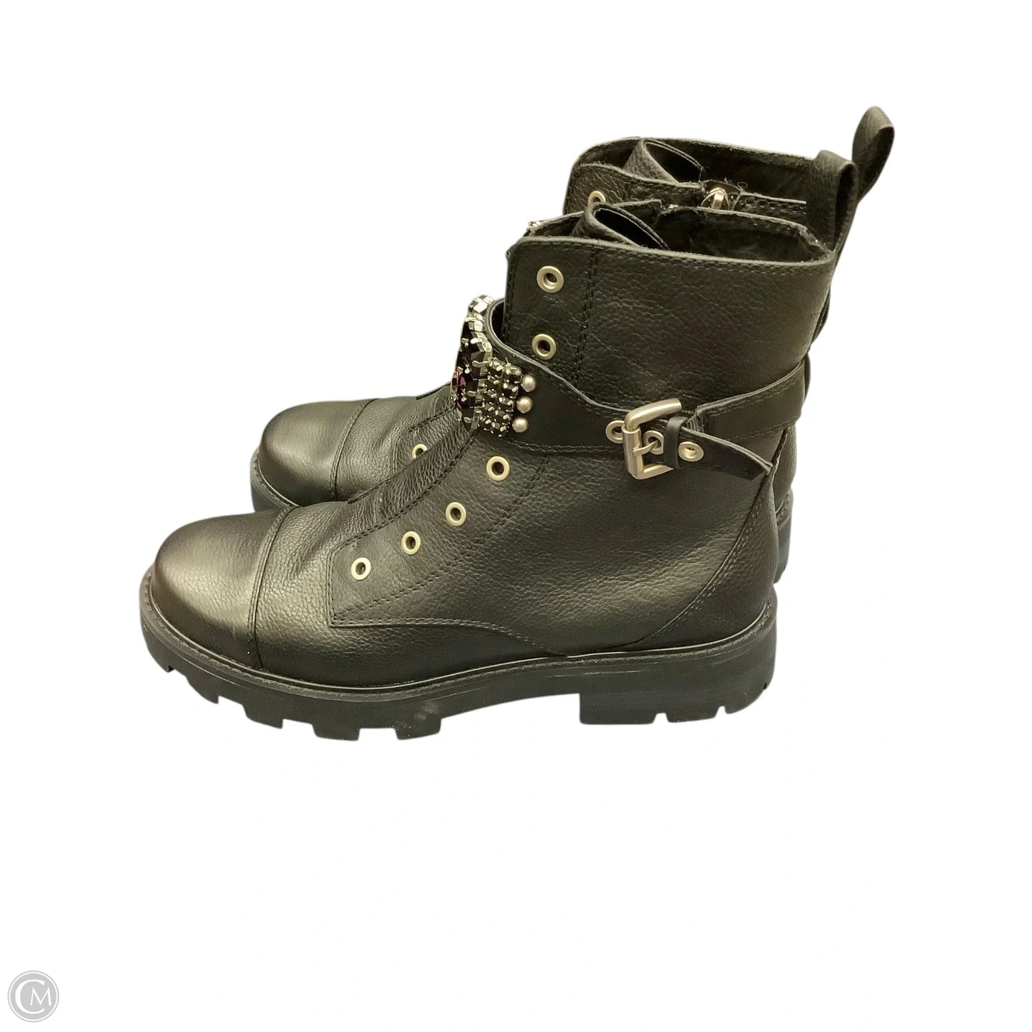 Boots Designer By Karl Lagerfeld In Black, Size: 11