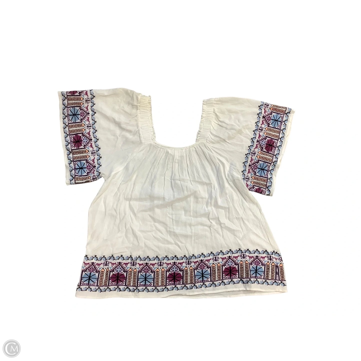 Blouse Short Sleeve By Dear John In White, Size: L
