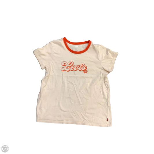 Top Short Sleeve By Levis In Peach, Size: Xl