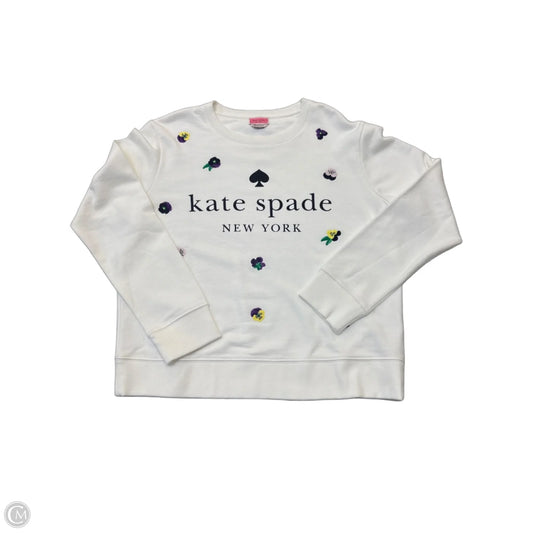 Sweatshirt Designer By Kate Spade In White, Size: M