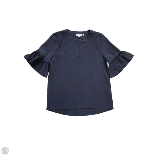 Blouse Short Sleeve By Chicos In Blue, Size: 6
