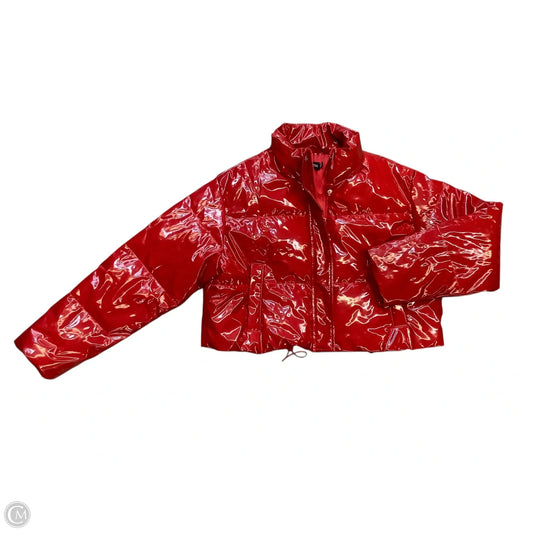 Coat Parka By Pretty Little Thing In Red, Size: M
