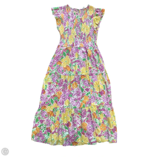Dress Casual Maxi By Clothes Mentor In Floral Print, Size: L