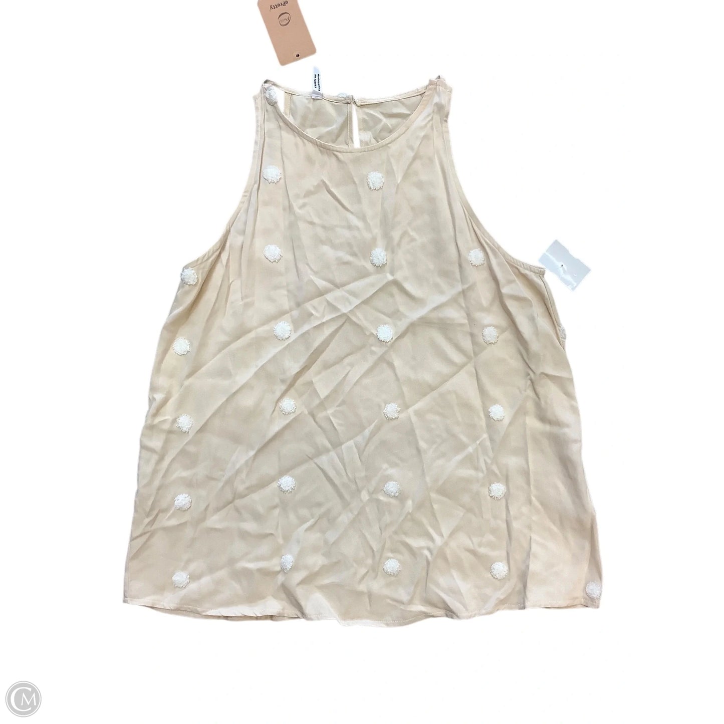 Top Sleeveless By Cmc In Beige, Size: M