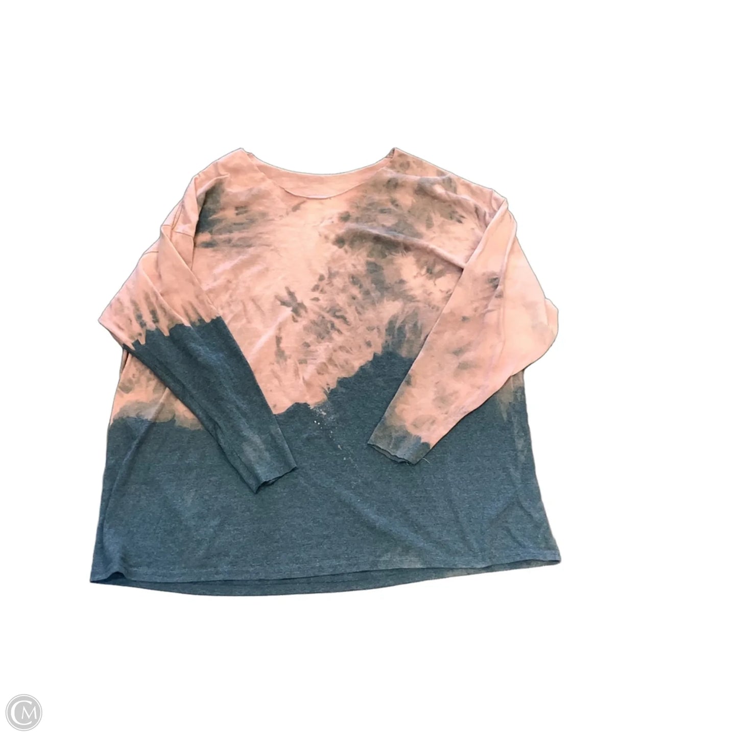 Top Long Sleeve By Clothes Mentor In Grey & Pink, Size: Osfm