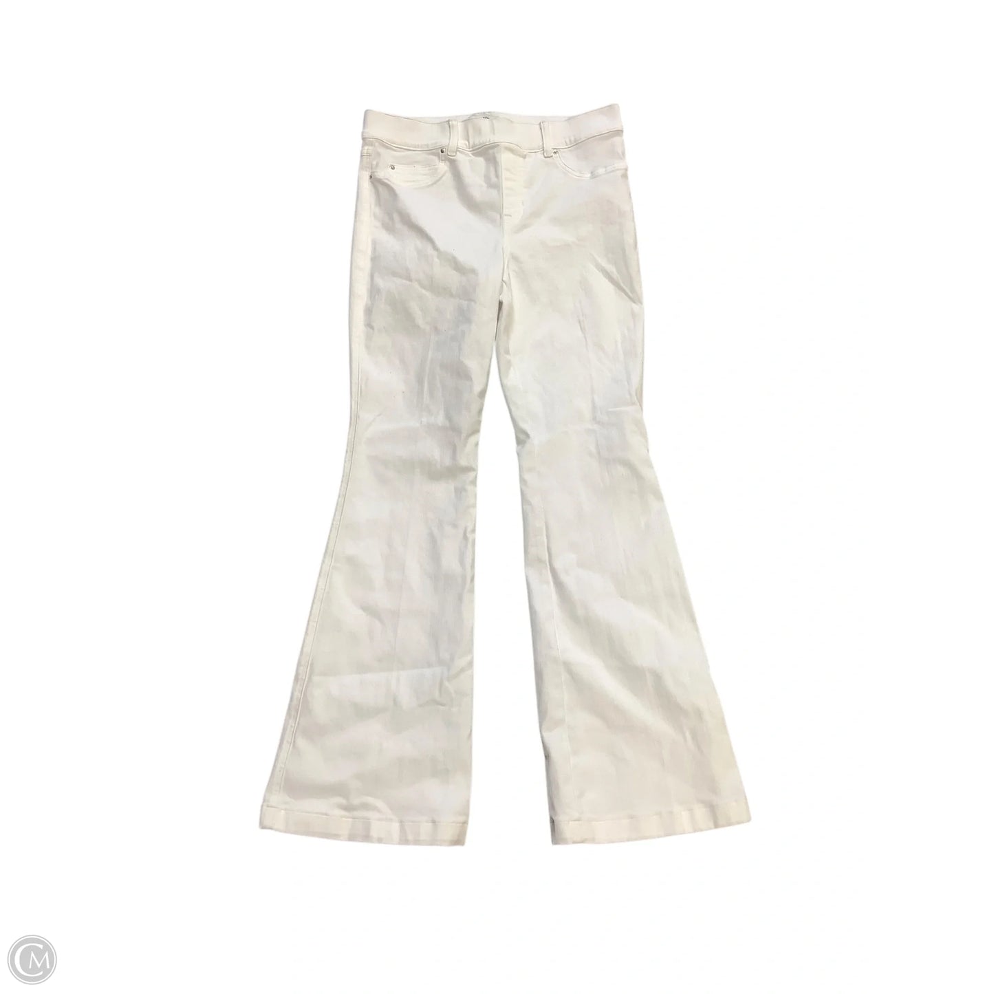 Jeans Flared By Spanx In White, Size: L