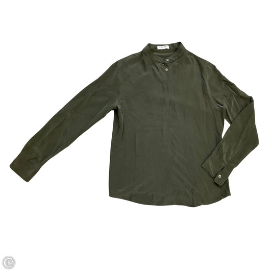 Blouse Long Sleeve By Everlane In Green, Size: S