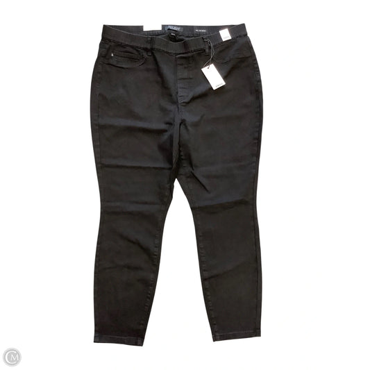 Jeans Skinny By Judy Blue In Black Denim, Size: 22W