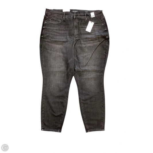 Jeans Skinny By Judy Blue In Black Denim, Size: 22W