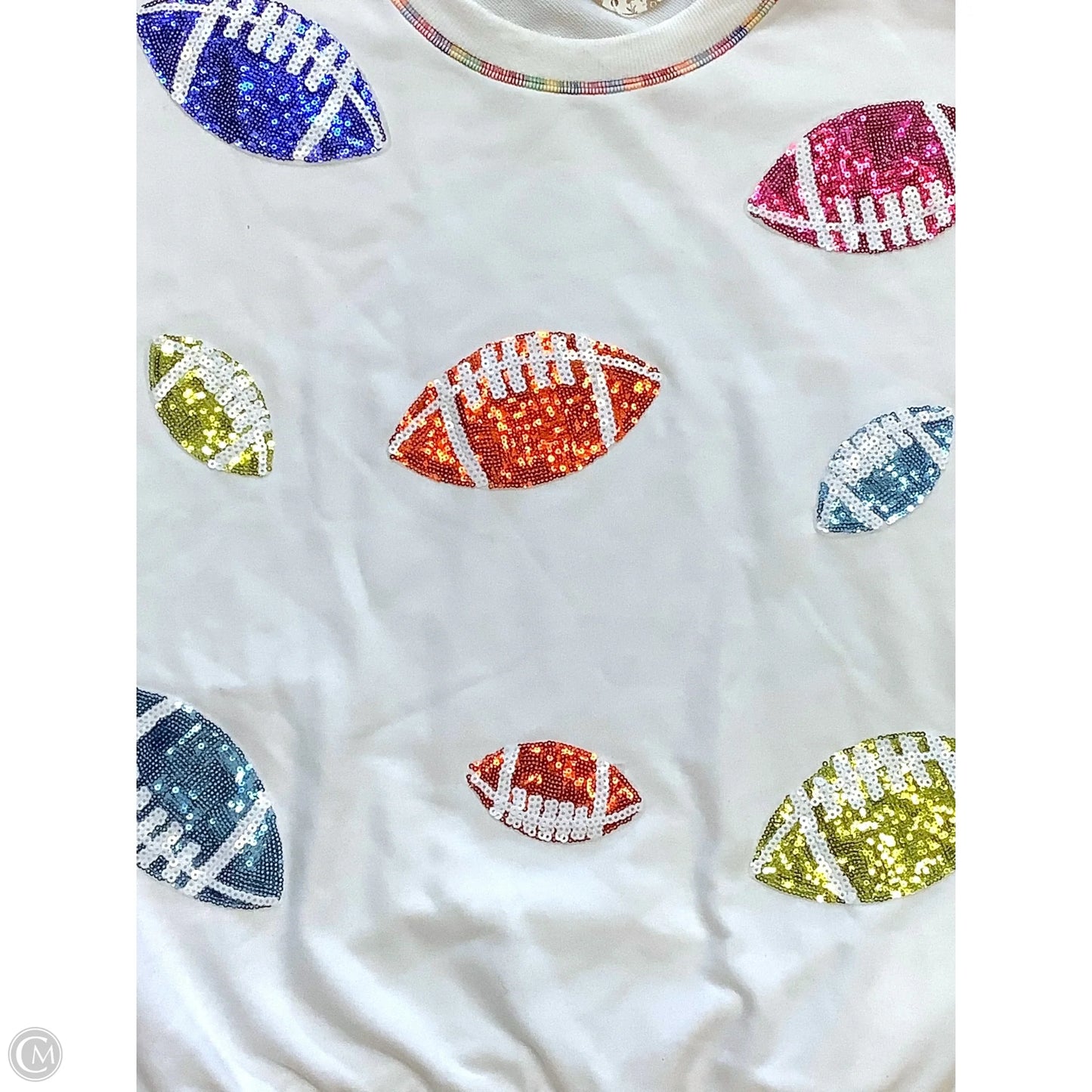 Sweatshirt Crewneck By Oddi In White, Size: 3x