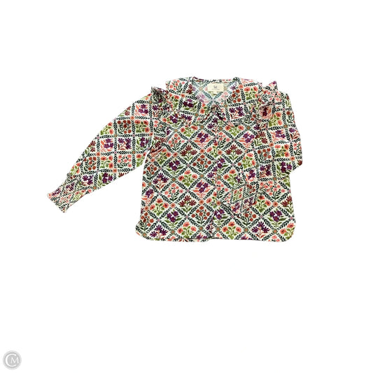 Blouse Long Sleeve By Printfresh In Floral Print, Size: M
