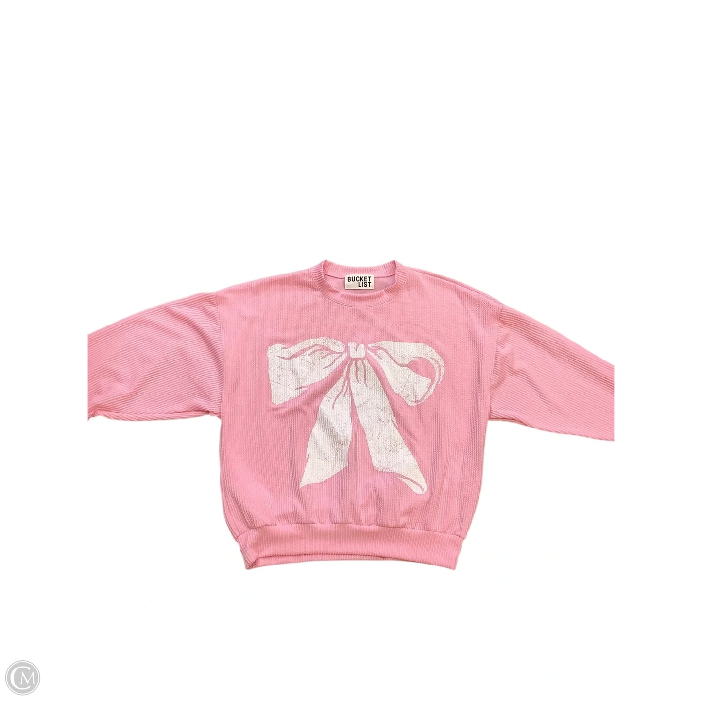Sweatshirt Crewneck By Bucketlist In Pink, Size: S