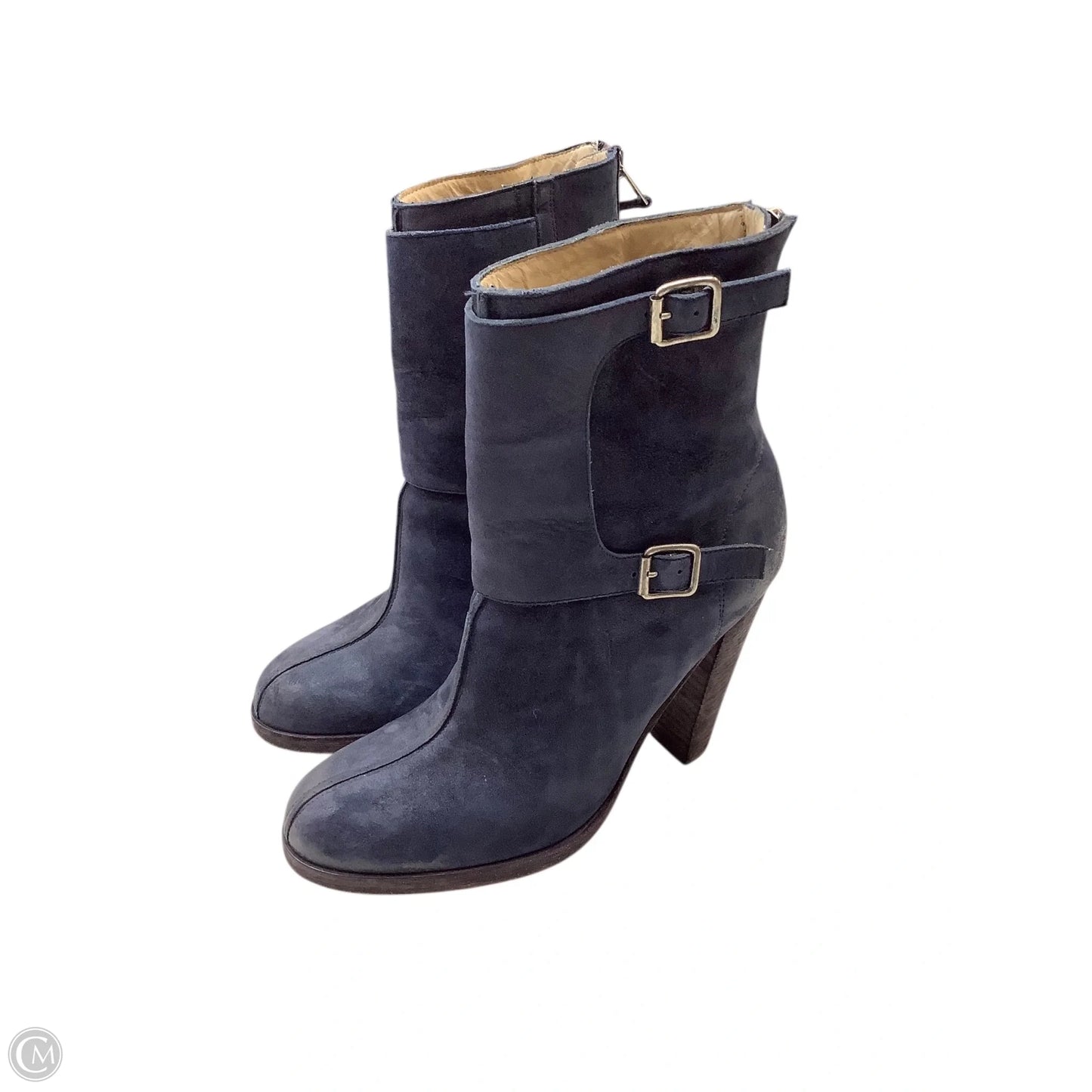 Boots Ankle Heels By Cmb In Blue, Size: 8