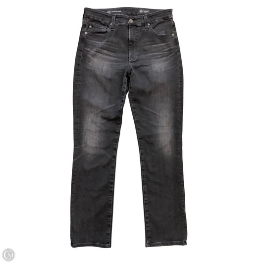 Jeans Straight By Ag Jeans In Black Denim, Size: 8(29)