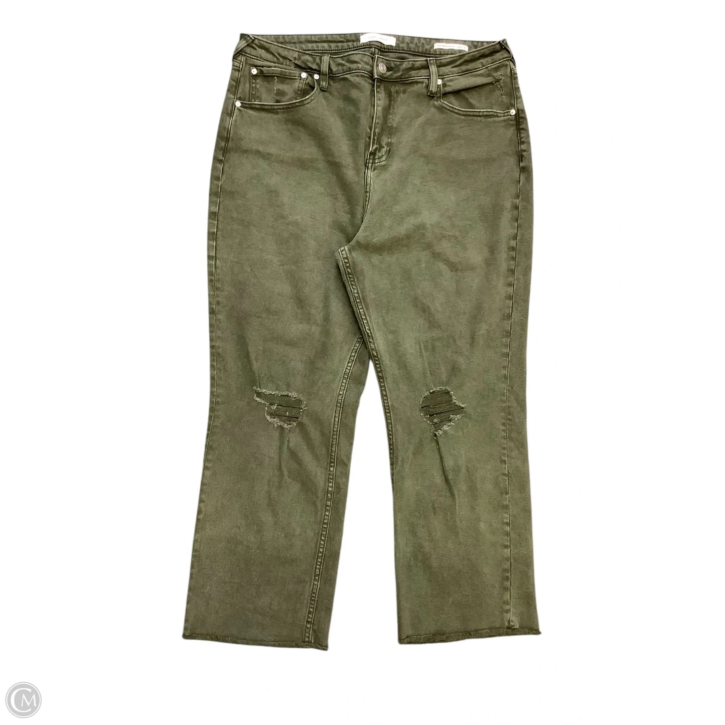 Jeans Straight By Cmc In Green Denim, Size: 16(33)