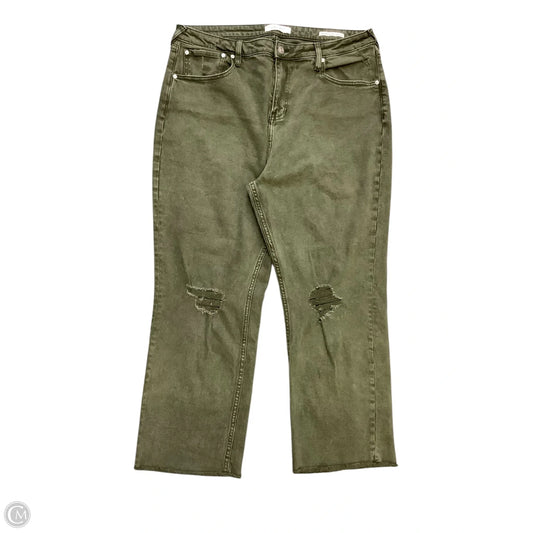 Jeans Straight By Cmc In Green Denim, Size: 16(33)