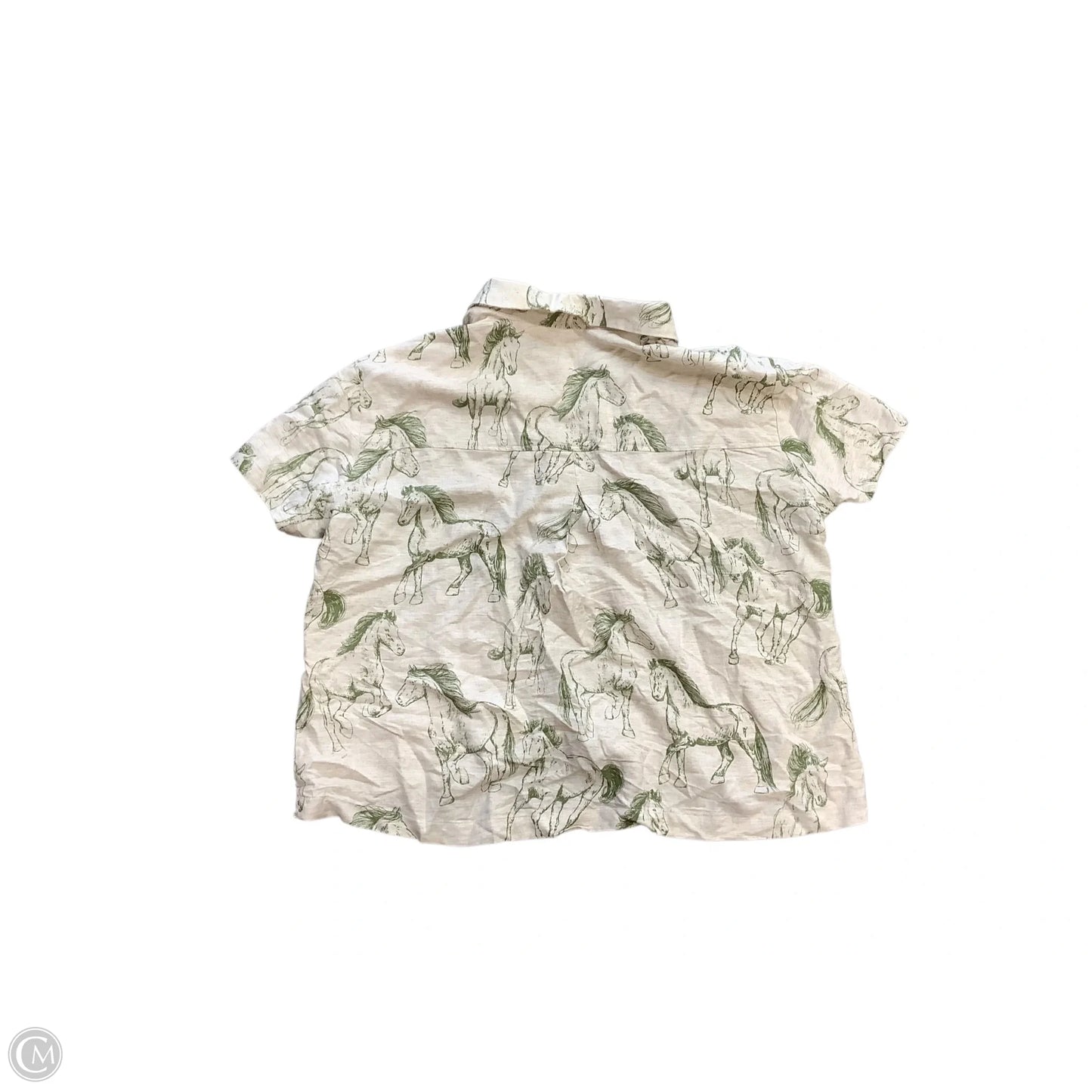 Top Short Sleeve By Jane And Delancey In Tan, Size: M