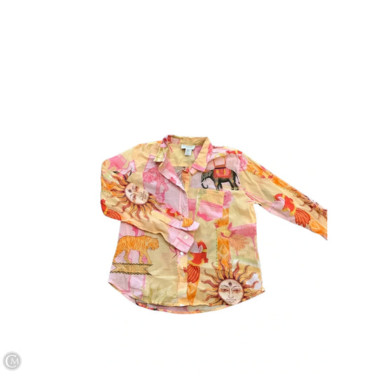 Blouse Long Sleeve By Calypso St Barth In Multi-colored, Size: S