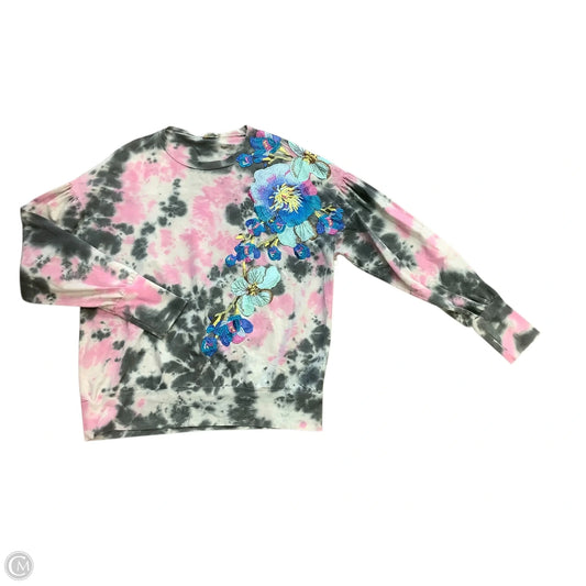 Sweatshirt Collar By Cmb In Tie Dye Print, Size: S