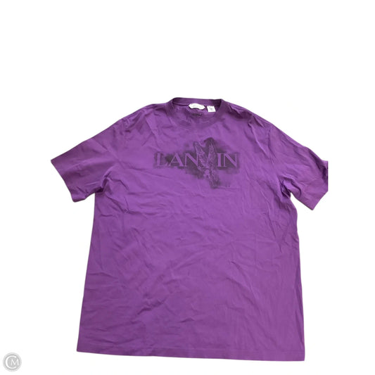 Top Short Sleeve Luxury Designer By Lanvin In Purple, Size: Osfm