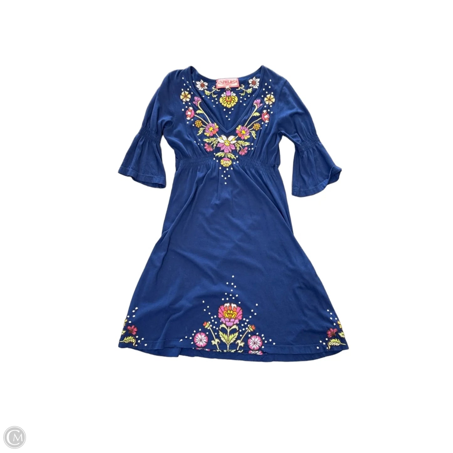 Dress Casual Short By Johnny Was In Blue, Size: M