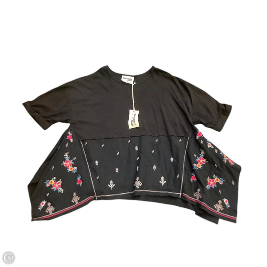 Top Short Sleeve By Savanna Jane In Black, Size: M
