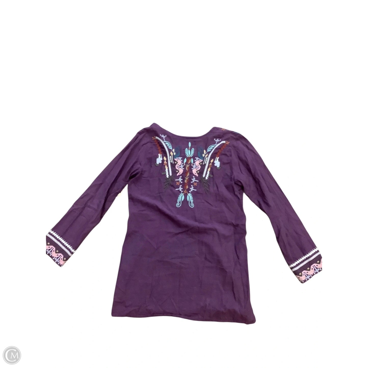 Tunic 3/4 Sleeve By Cma In Purple, Size: S