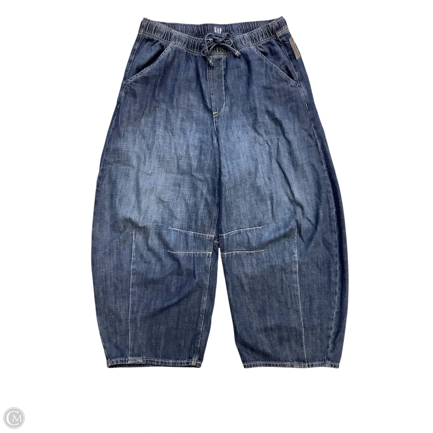 Jeans Wide Leg By Gap In Blue Denim, Size: L