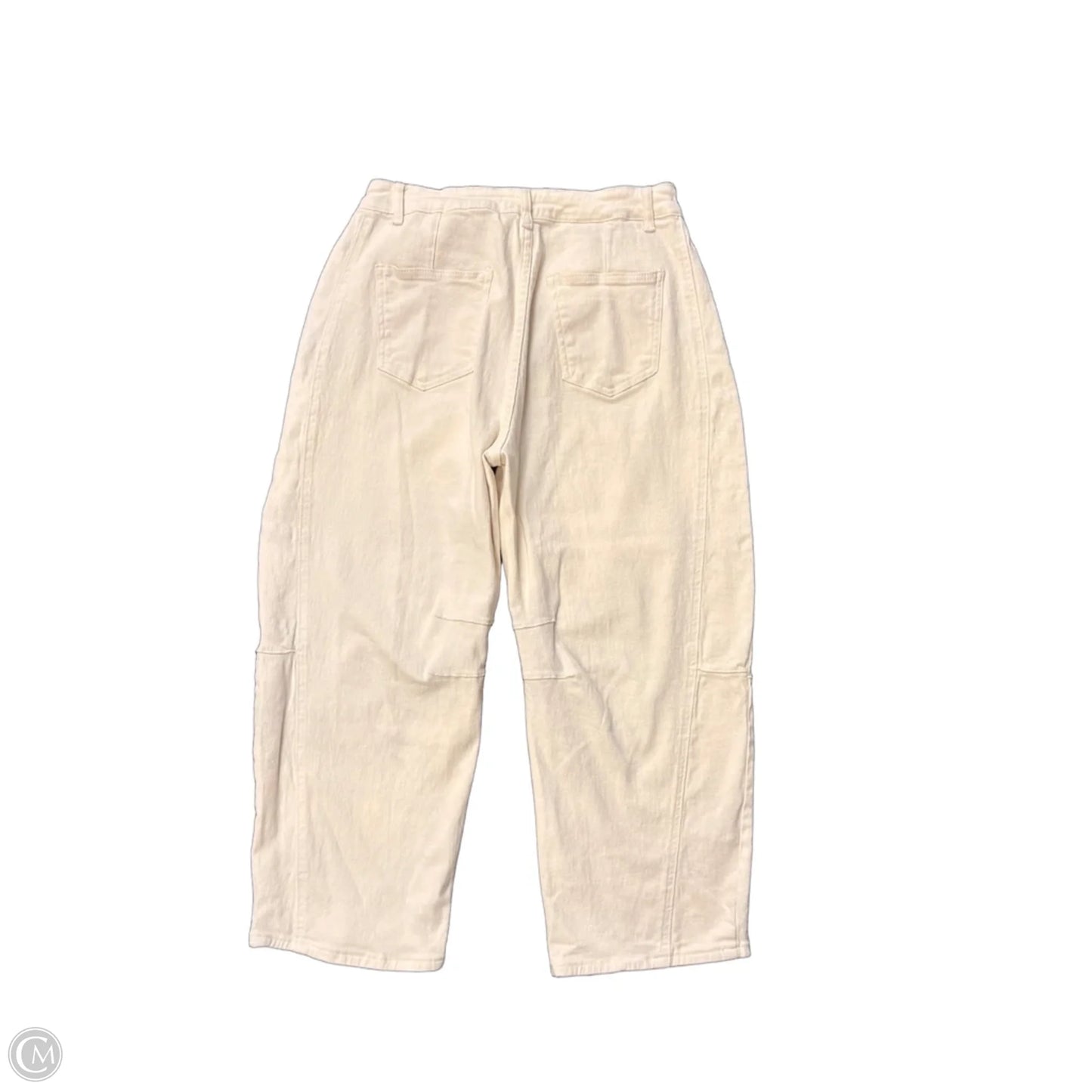 Jeans Wide Leg By Cme In Cream, Size: Xxl
