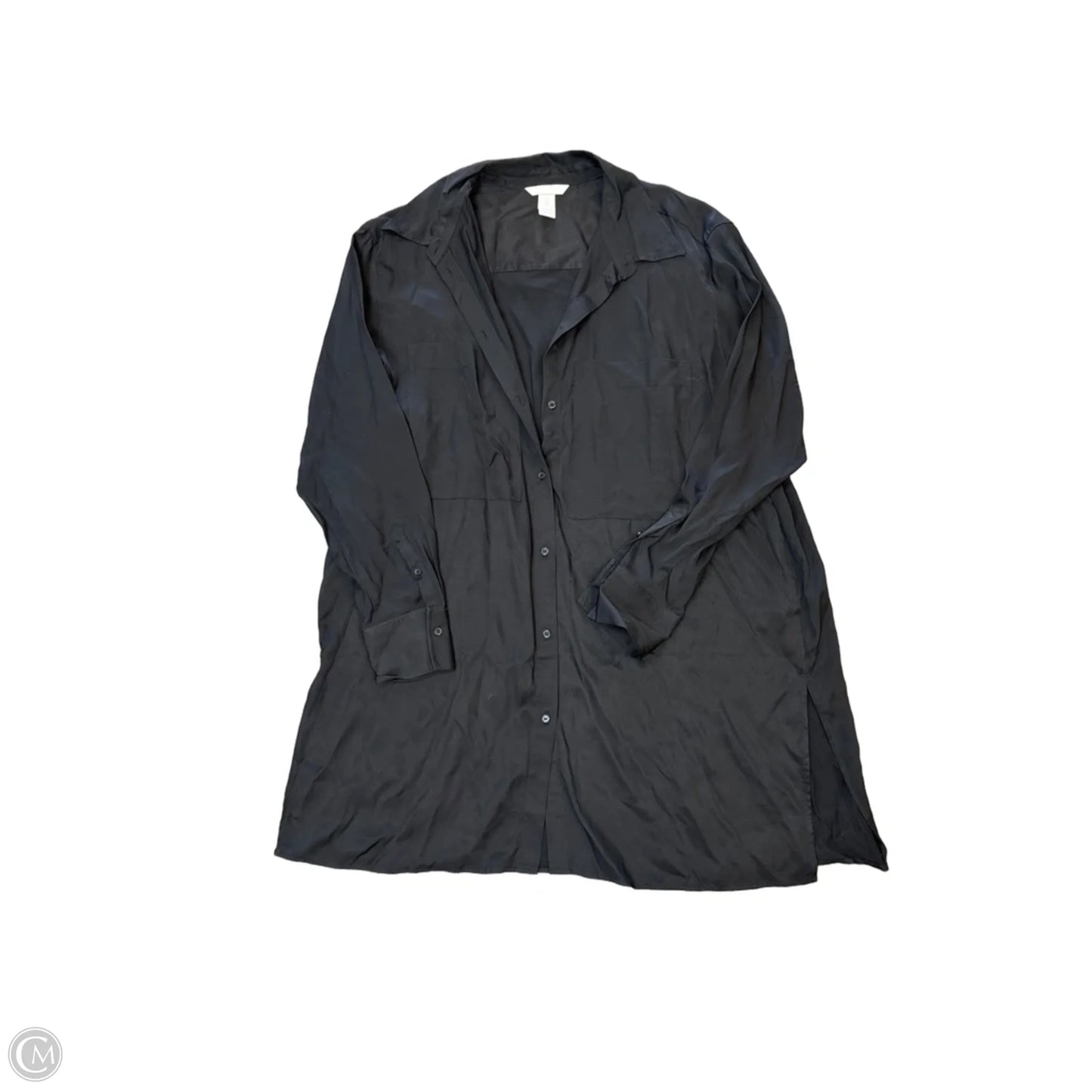 Tunic Long Sleeve By H&m In Black, Size: L