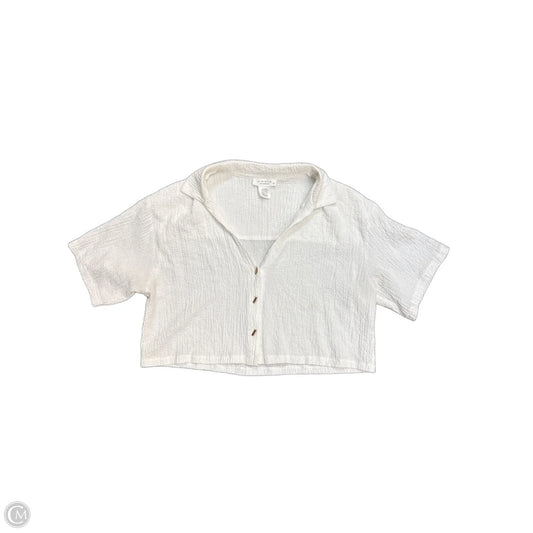 Top Short Sleeve By Kirious In White, Size: L