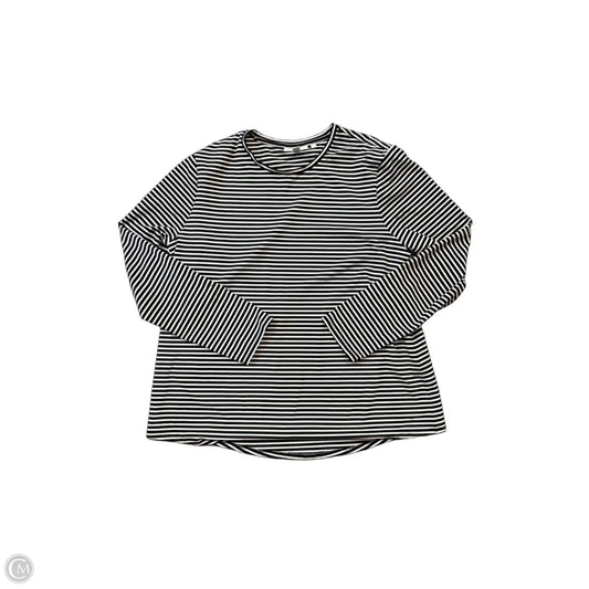 Top Long Sleeve By Chicos In Black & White, Size: L