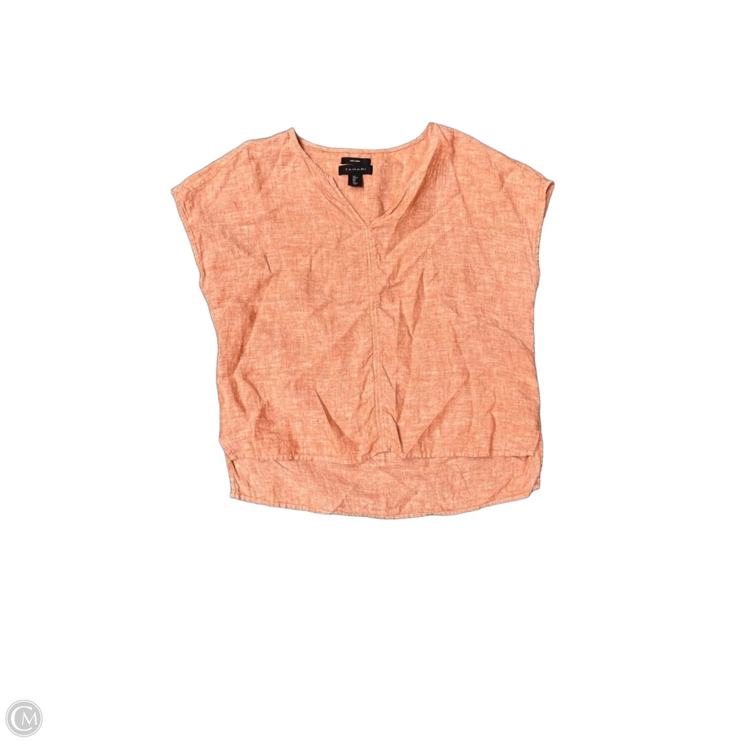 Top Short Sleeve By Tahari In Orange, Size: L