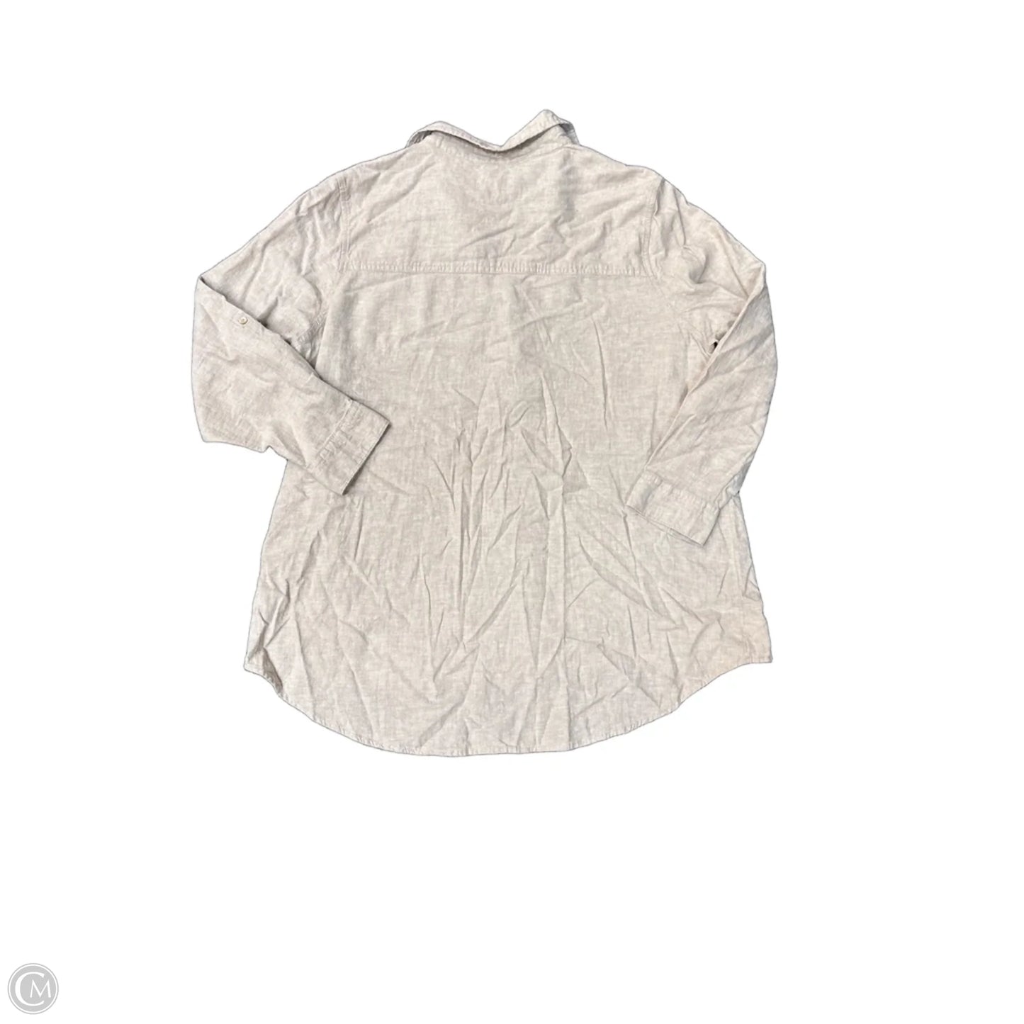 Top Long Sleeve By Sigrid Olsen In Tan, Size: 1x