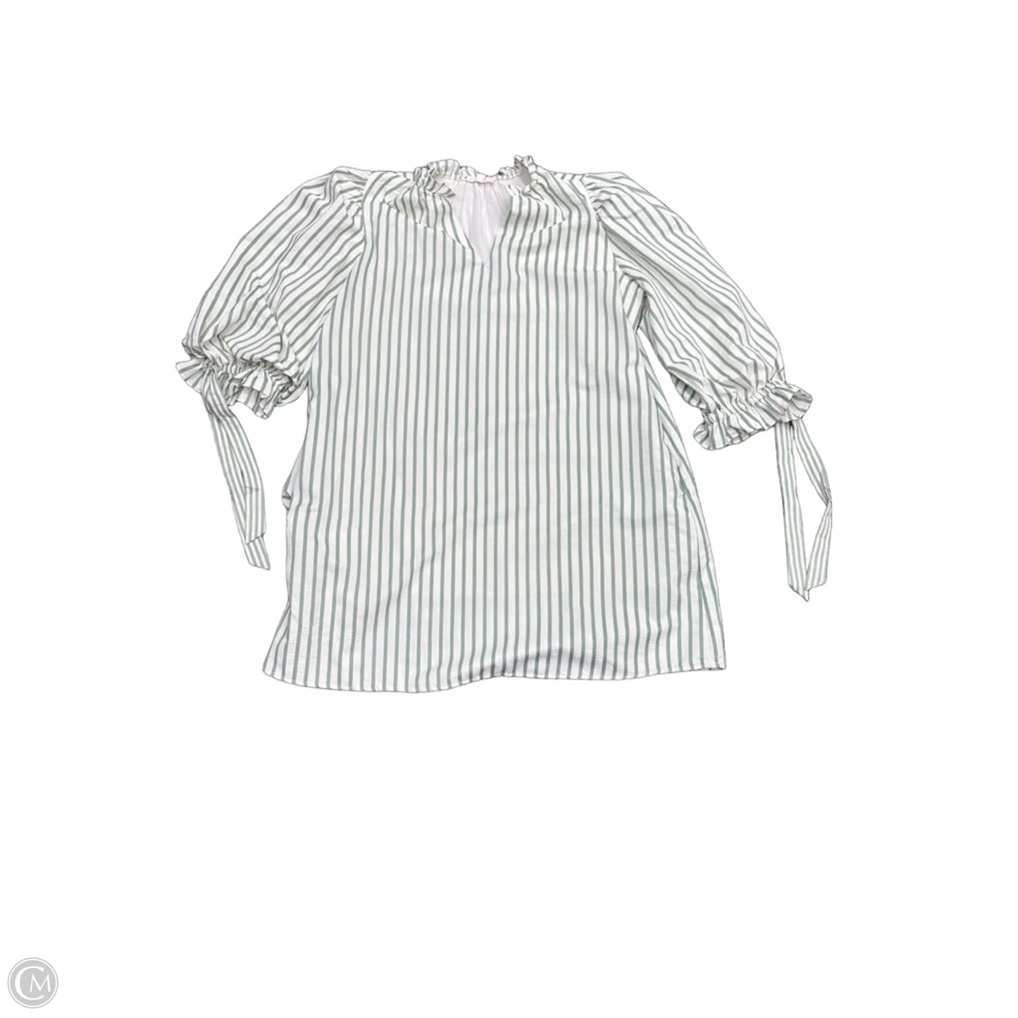 Dress Casual Short By Entro In Green & White, Size: Xl